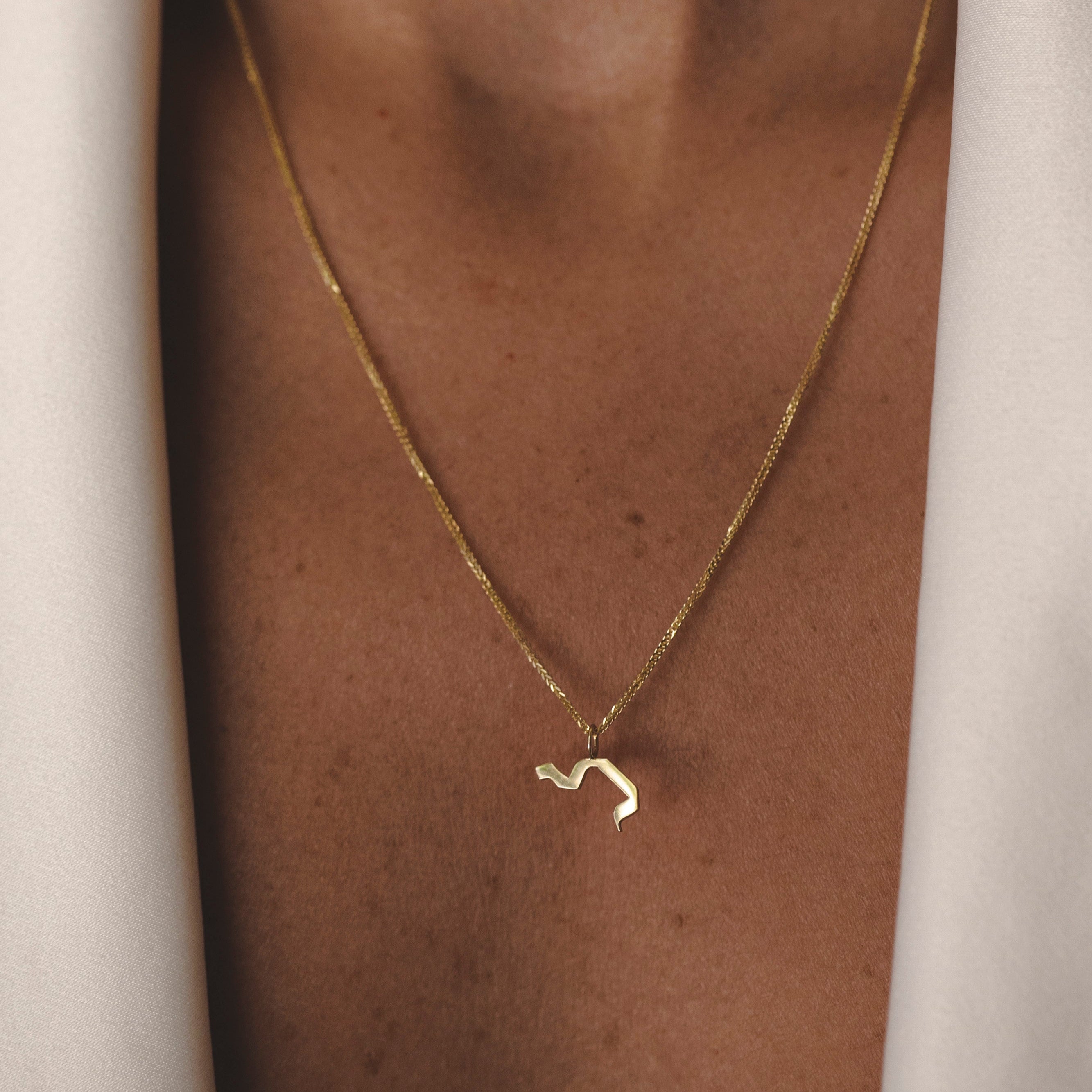 שרשרת תליון אות קטנה