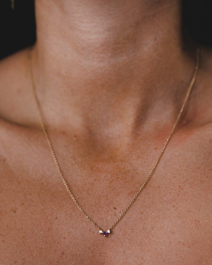 שרשרת פרידה אמטיסט ויהלומים