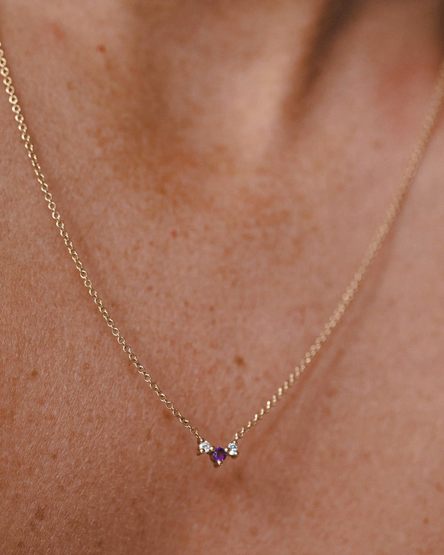 שרשרת פרידה אמטיסט ויהלומים