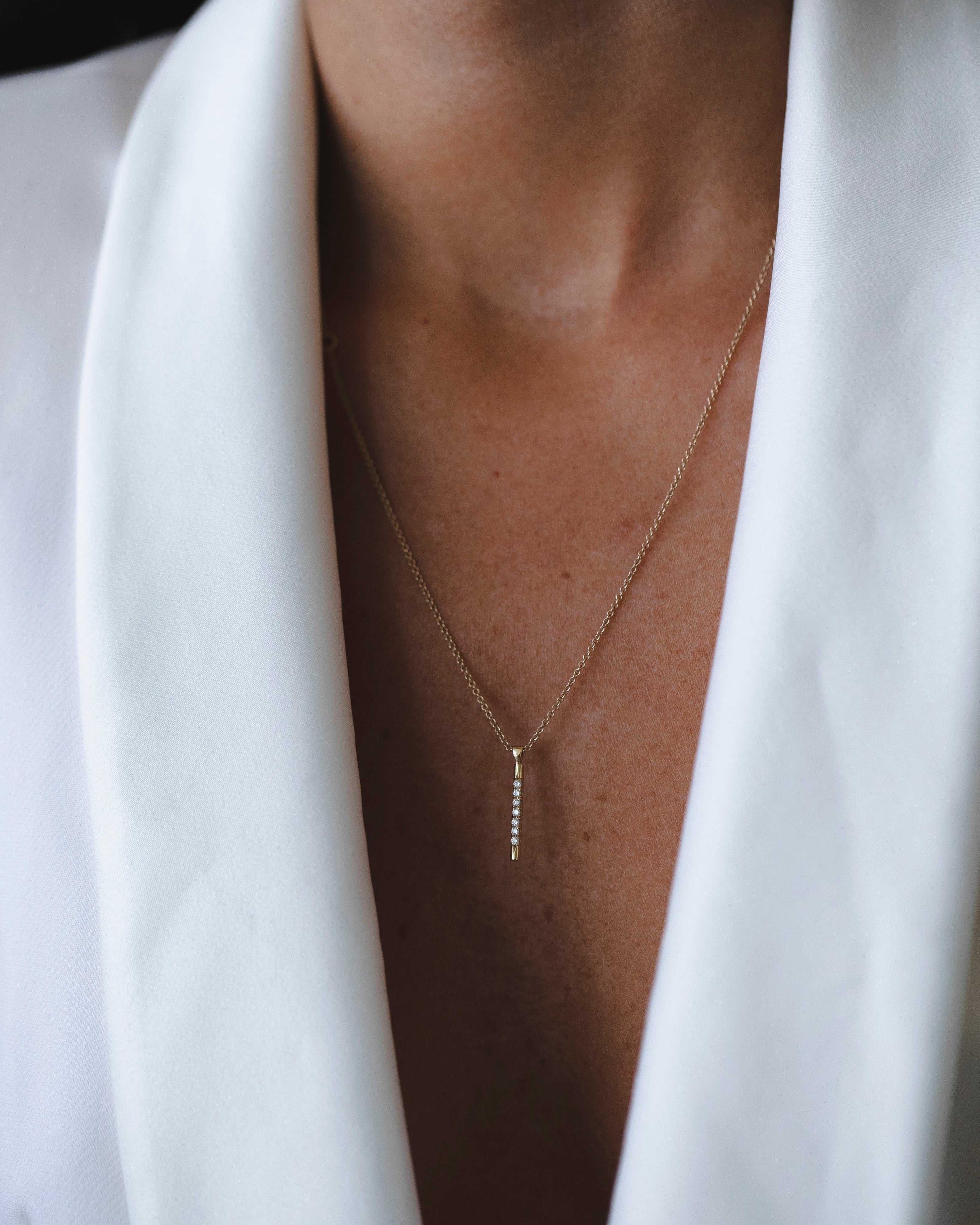 שרשרת קלייר יהלומים לבנים