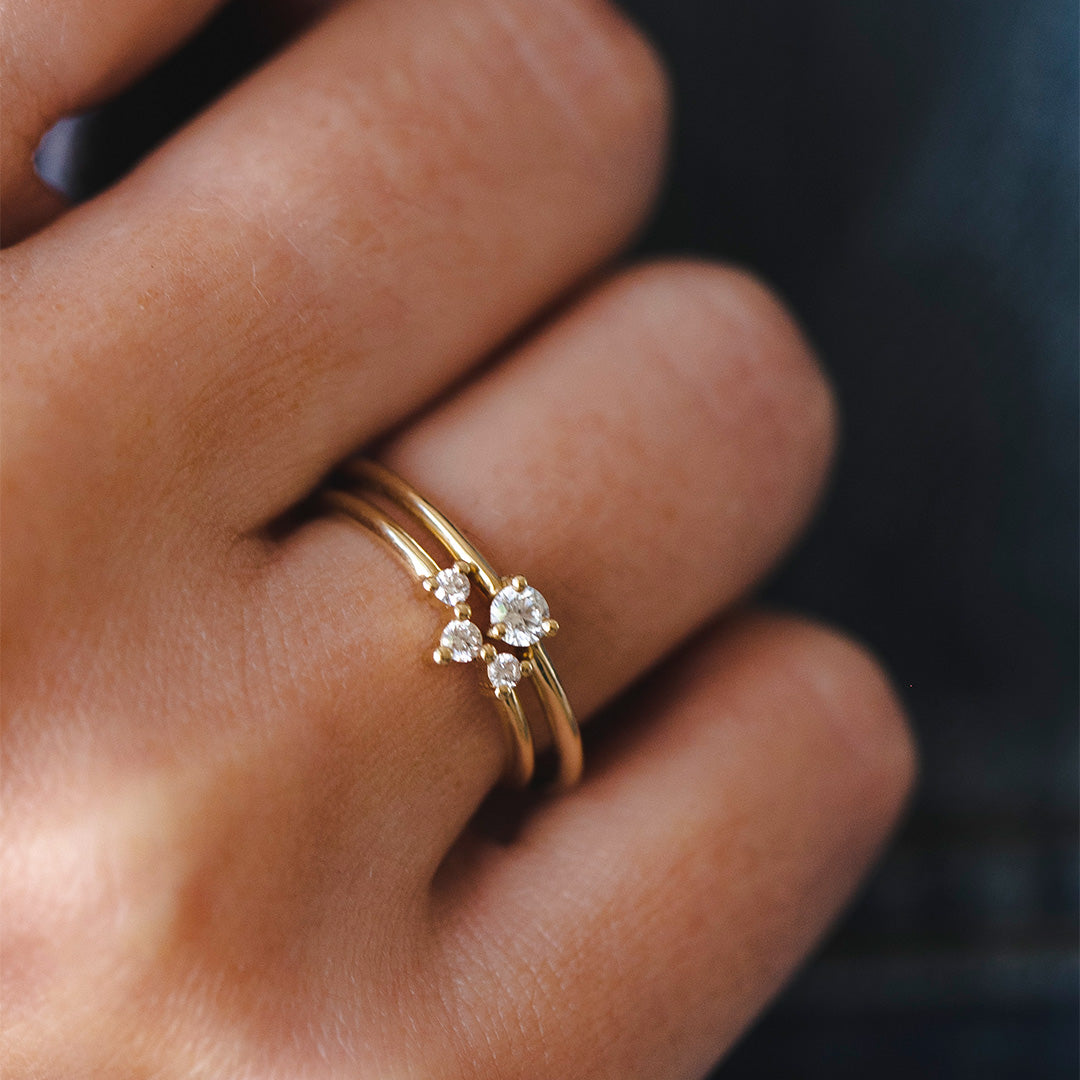 טבעת קאלו יהלום לבן