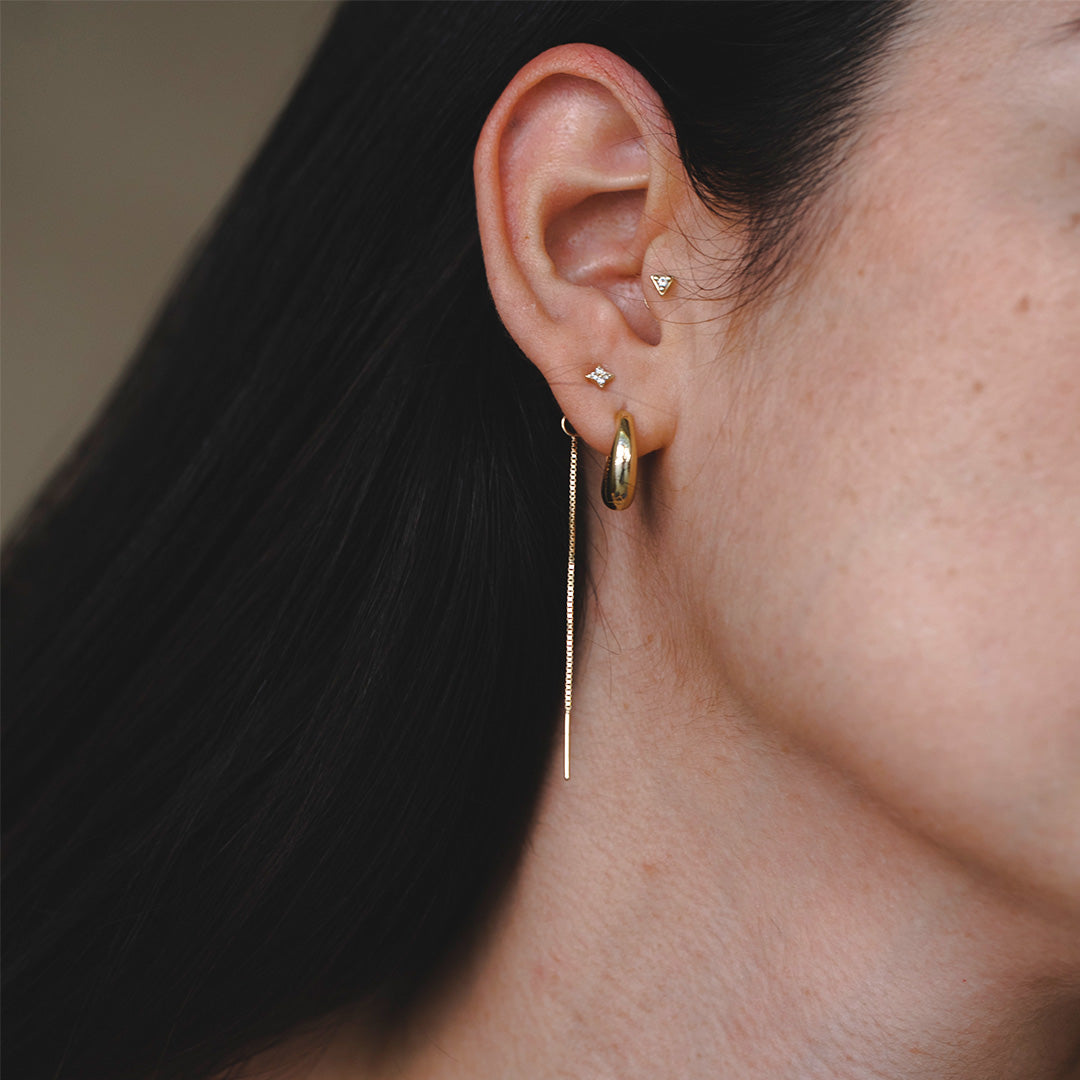 עגיל פירסינג רות יהלום לבן