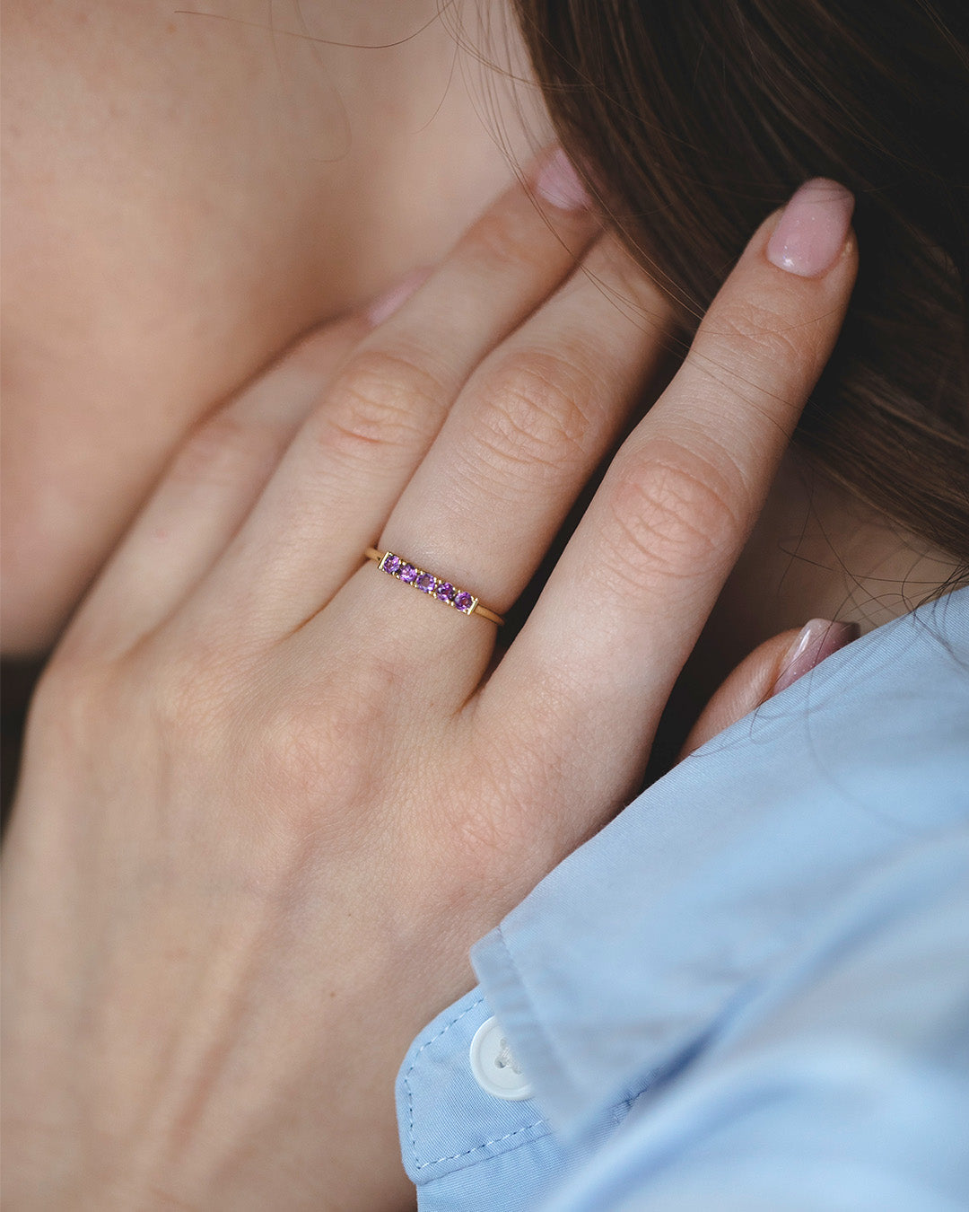 טבעת קנדי אמטיסט