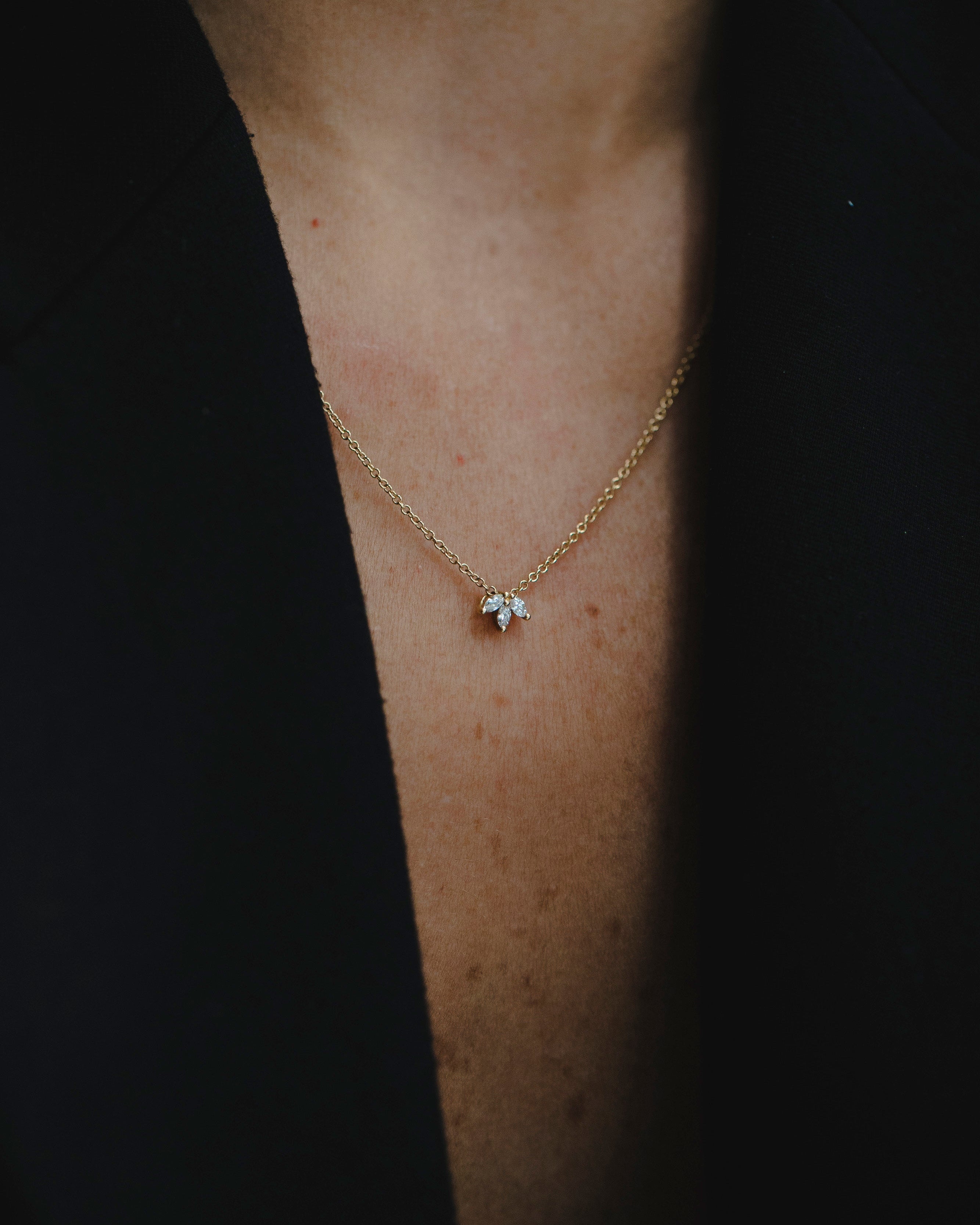 שרשרת פרנסואז יהלומים לבנים