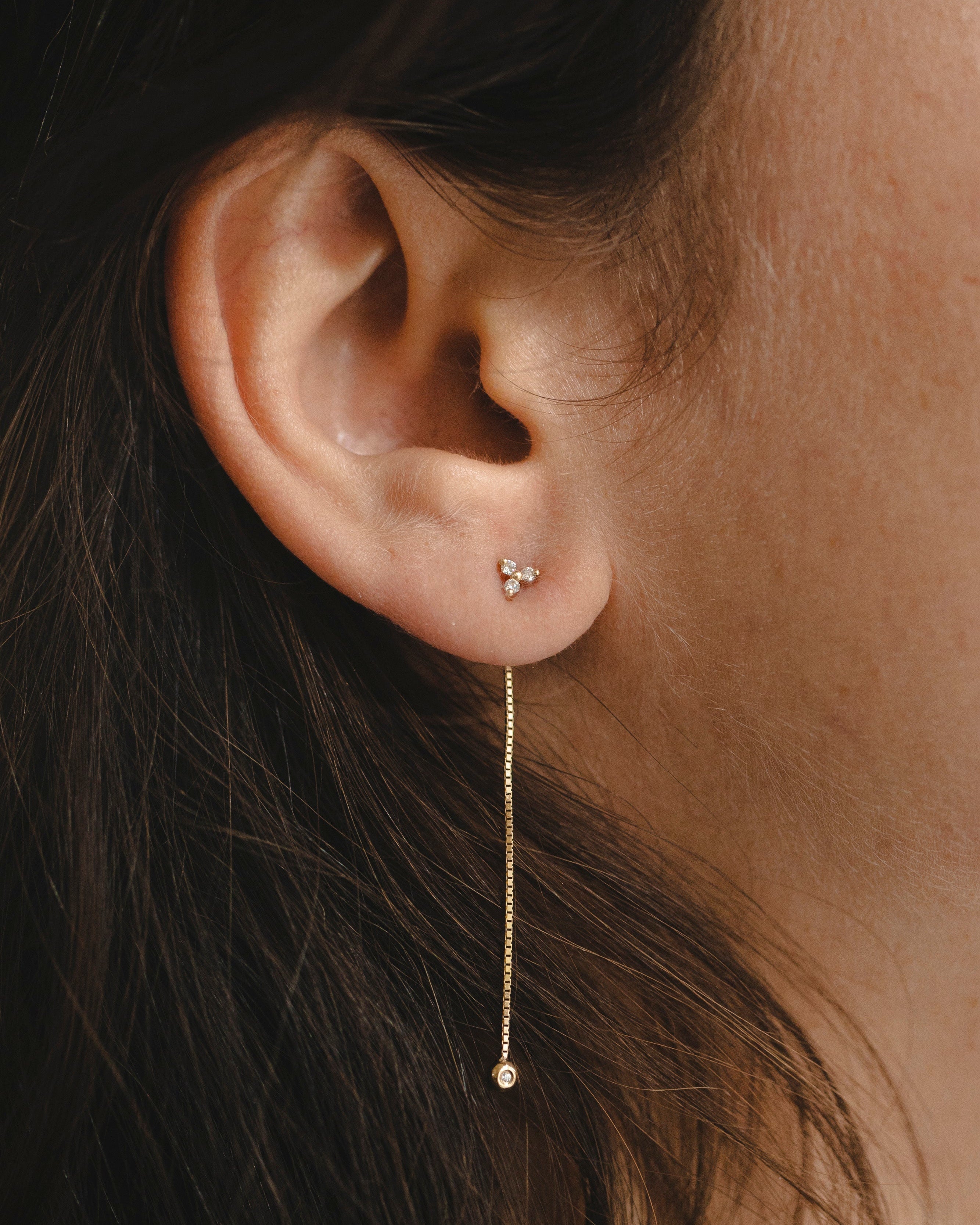 סוגר פרפר עם נוני כדור יהלום