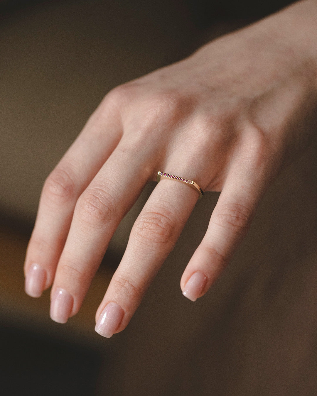 טבעת מירנדה אבני רובי