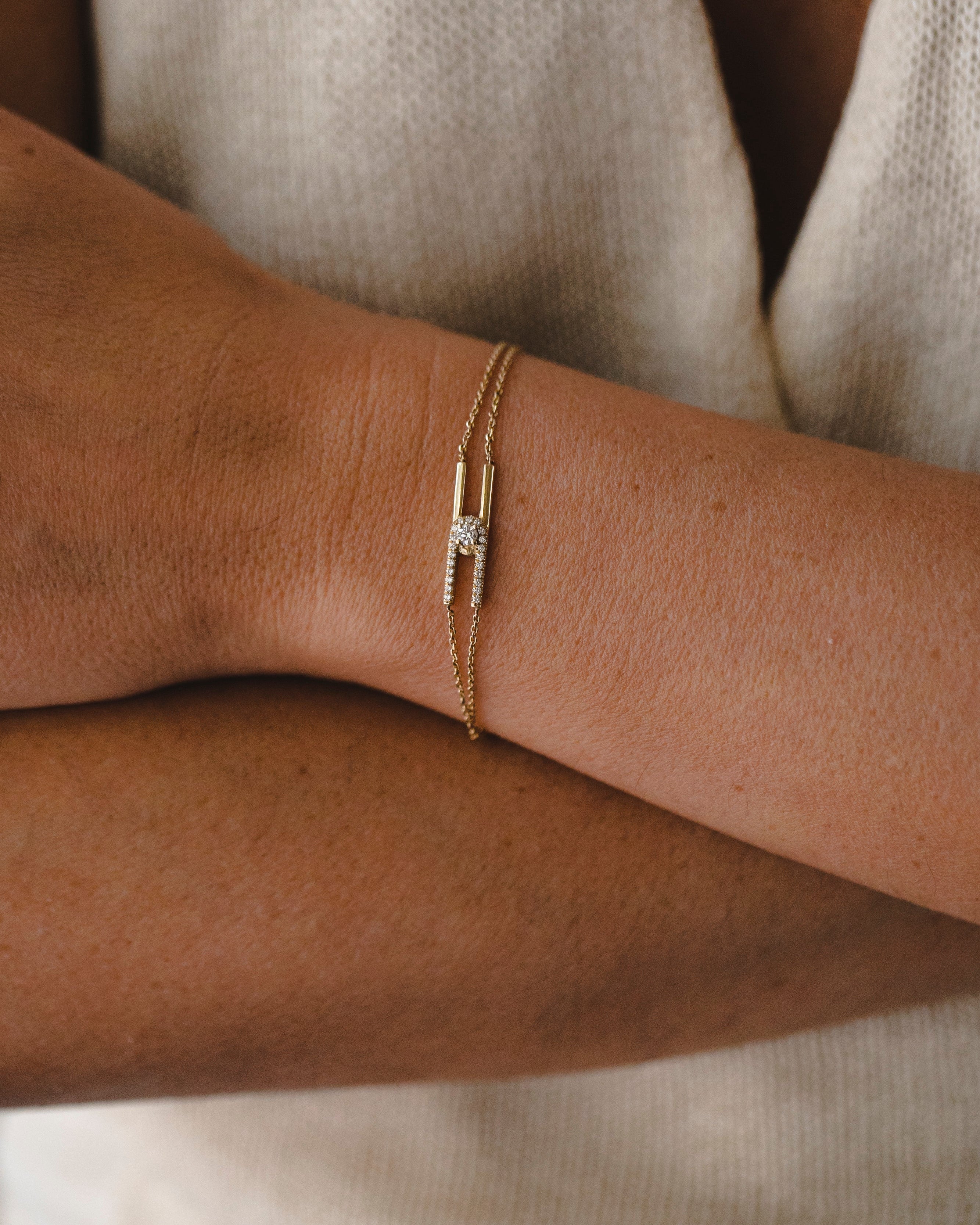 צמיד 08 - יהלומים לבנים