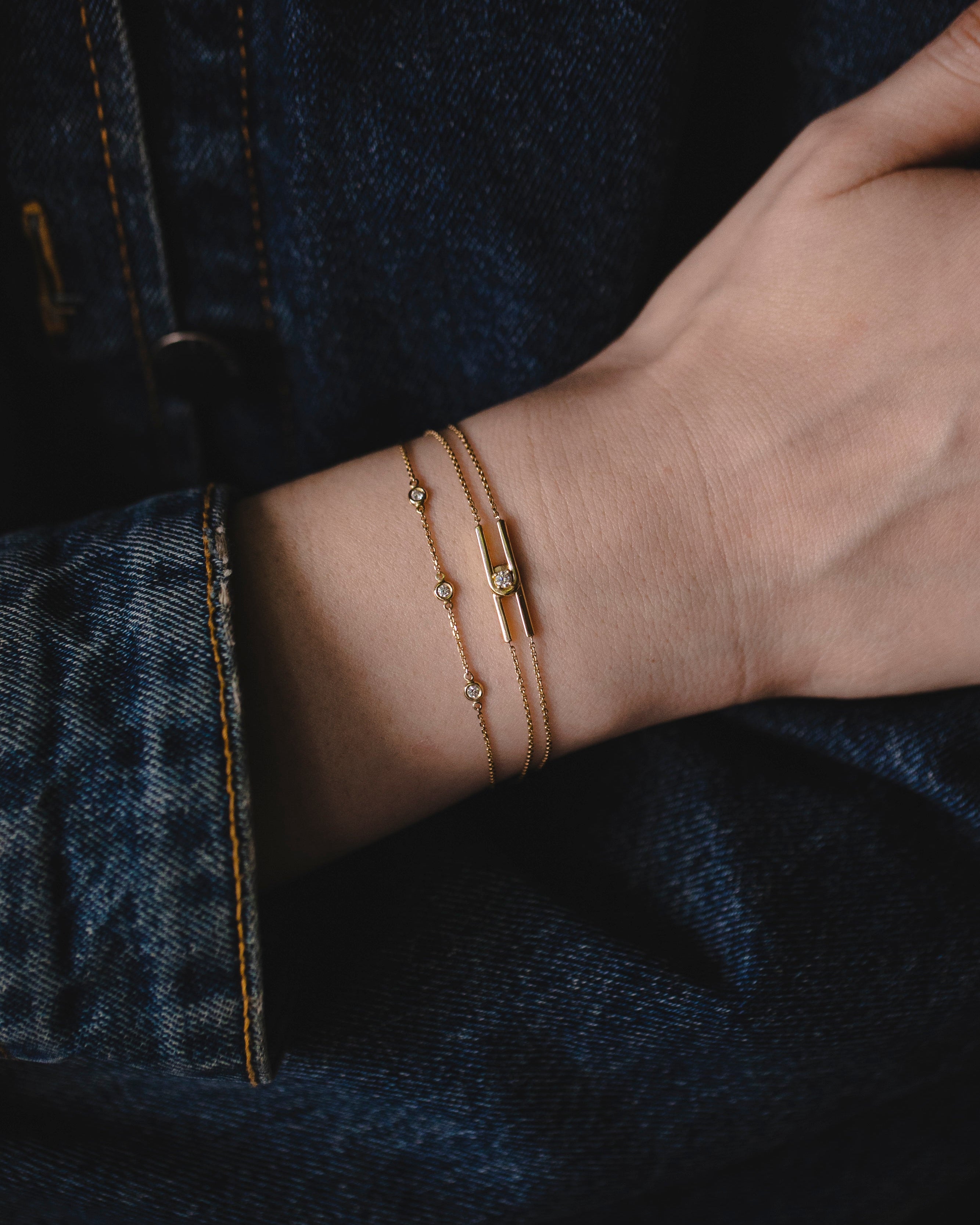 צמיד 09 - יהלום לבן