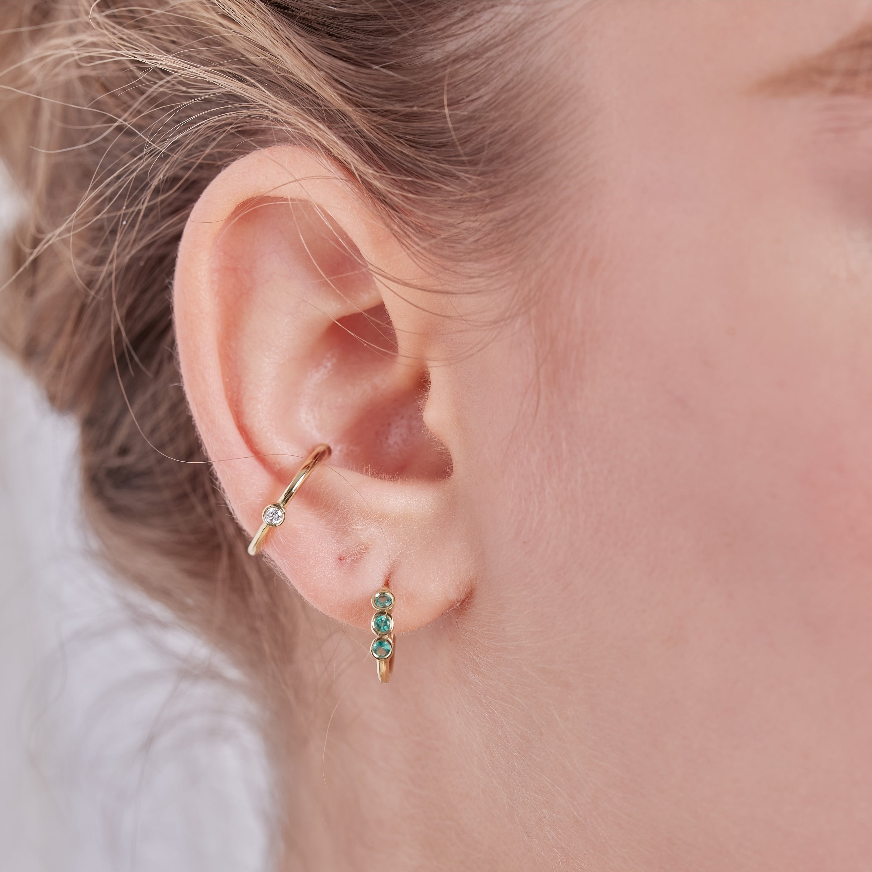 EAR CUFF - חבק אוזן זהב אלכסיס