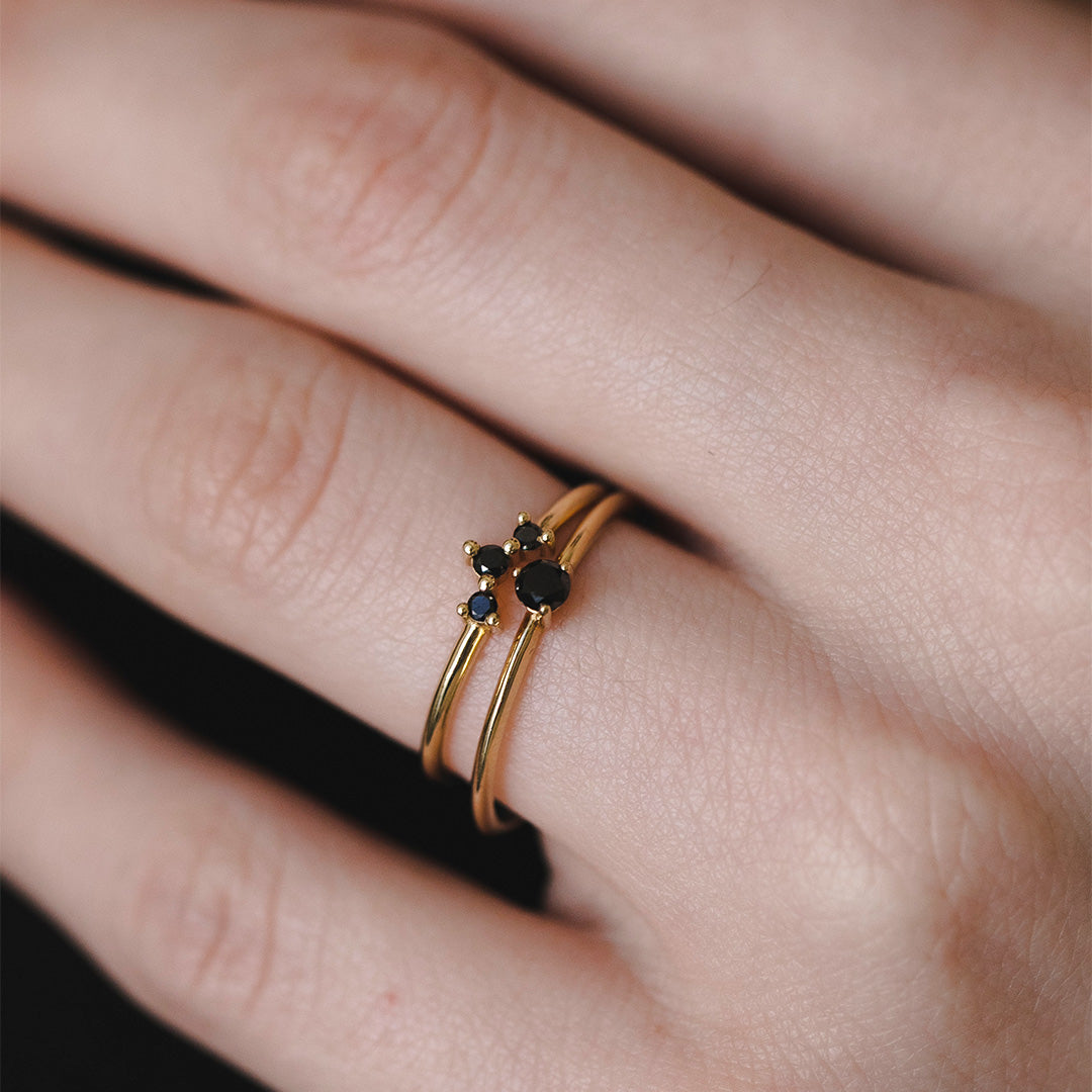 טבעת קאלו יהלום שחור - מידה 8.5