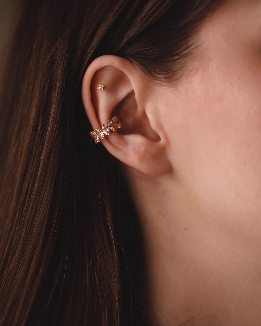 Ear Cuff - חבק אדל ספיר ורוד