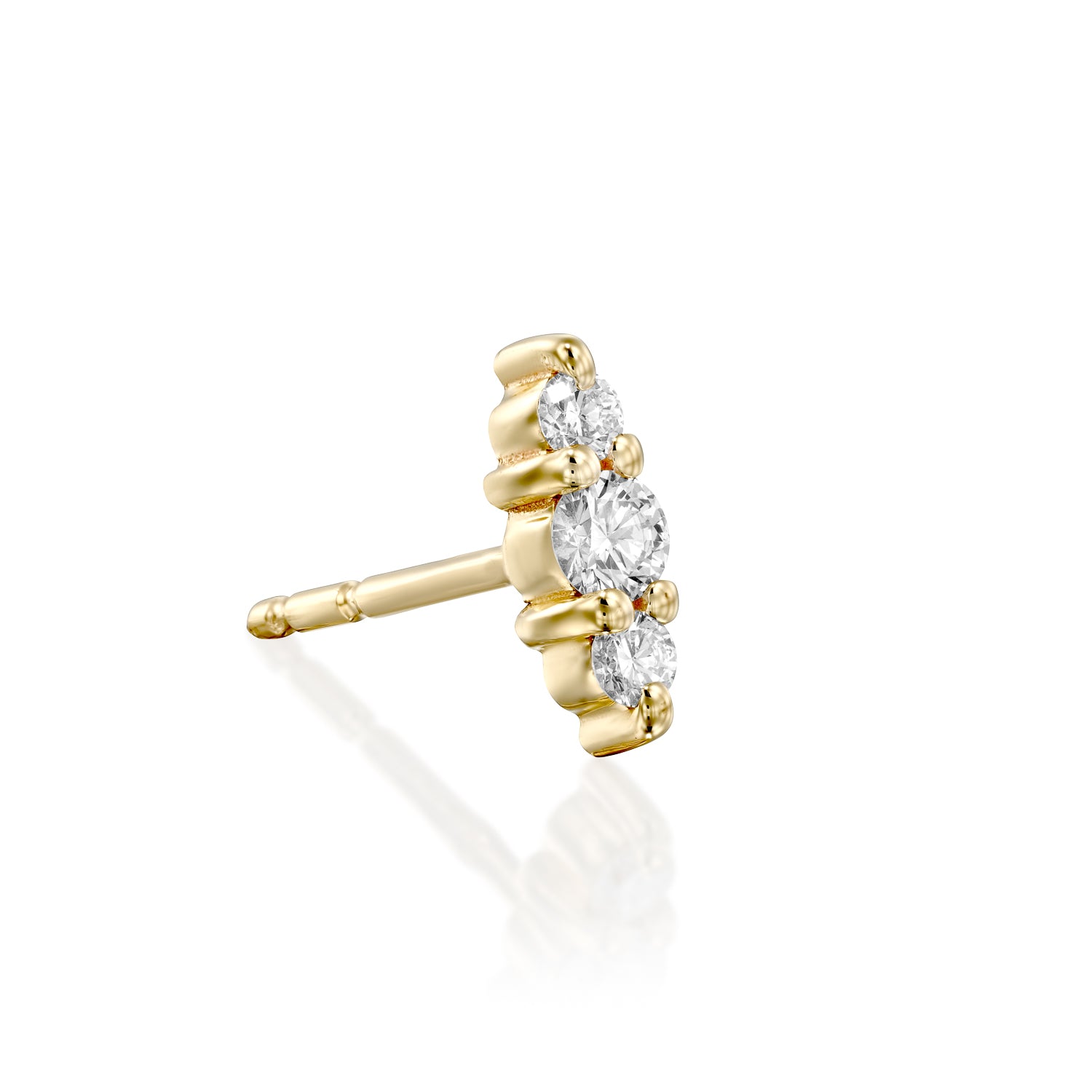 עגיל אודרי עם יהלומים לבנים