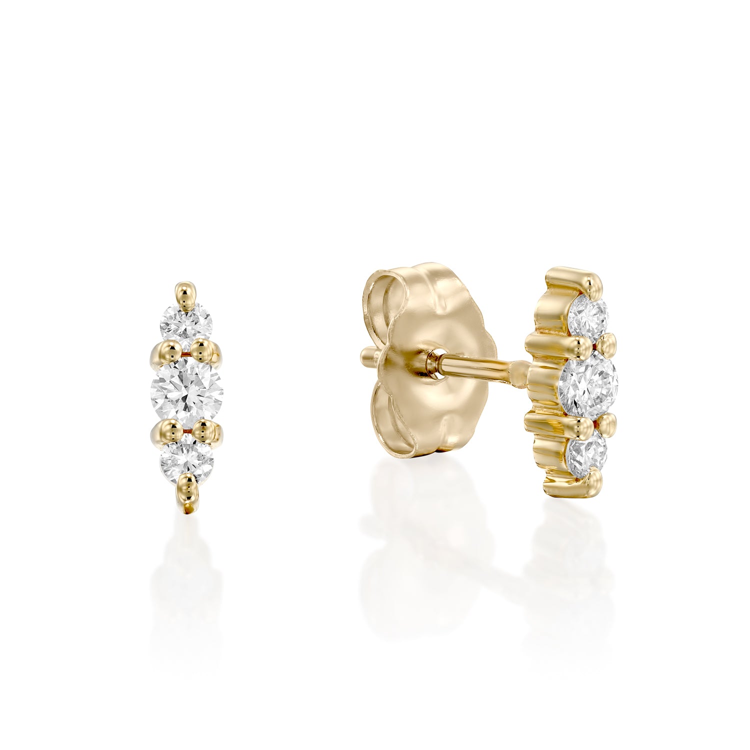 עגיל אודרי עם יהלומים לבנים