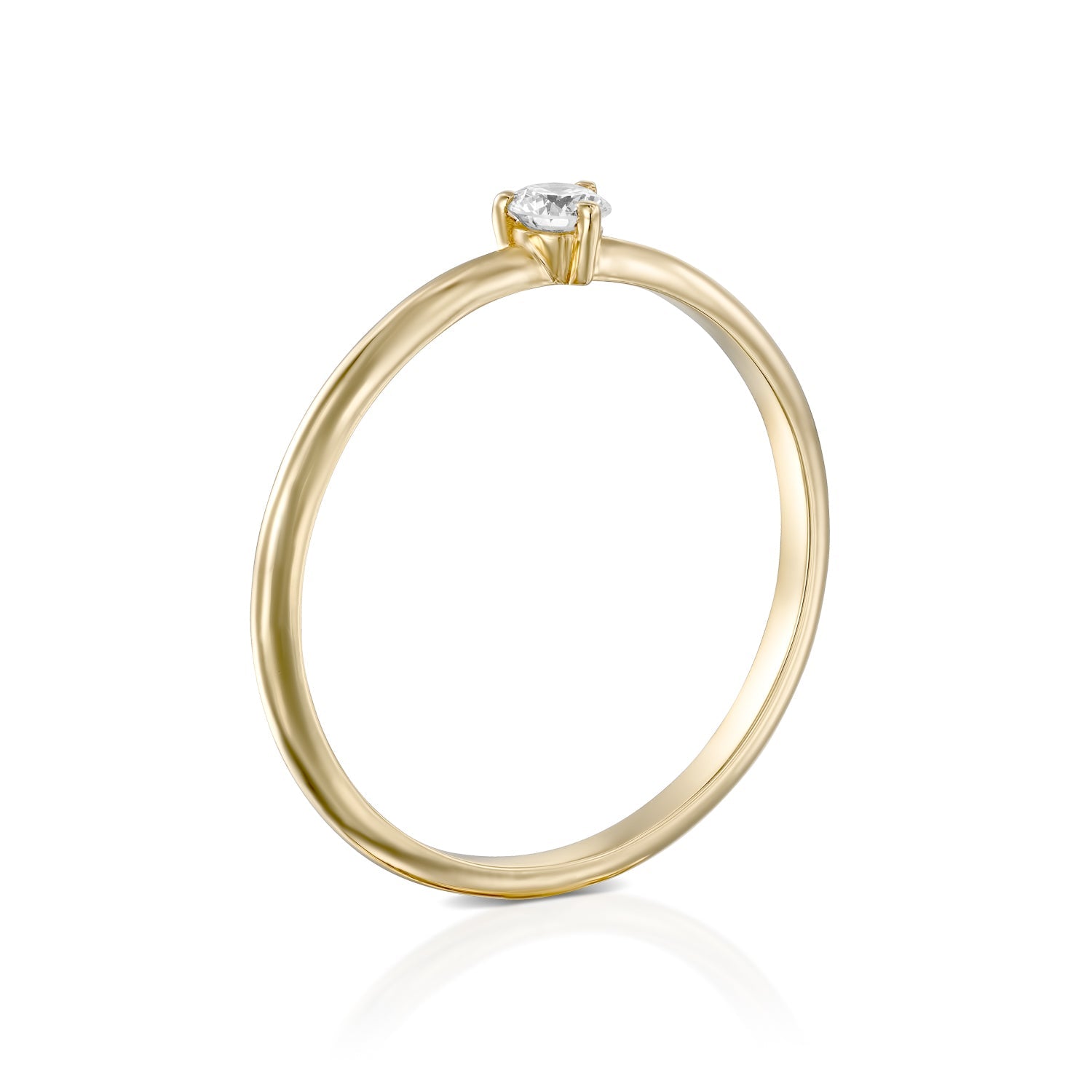 טבעת קאלו יהלום לבן