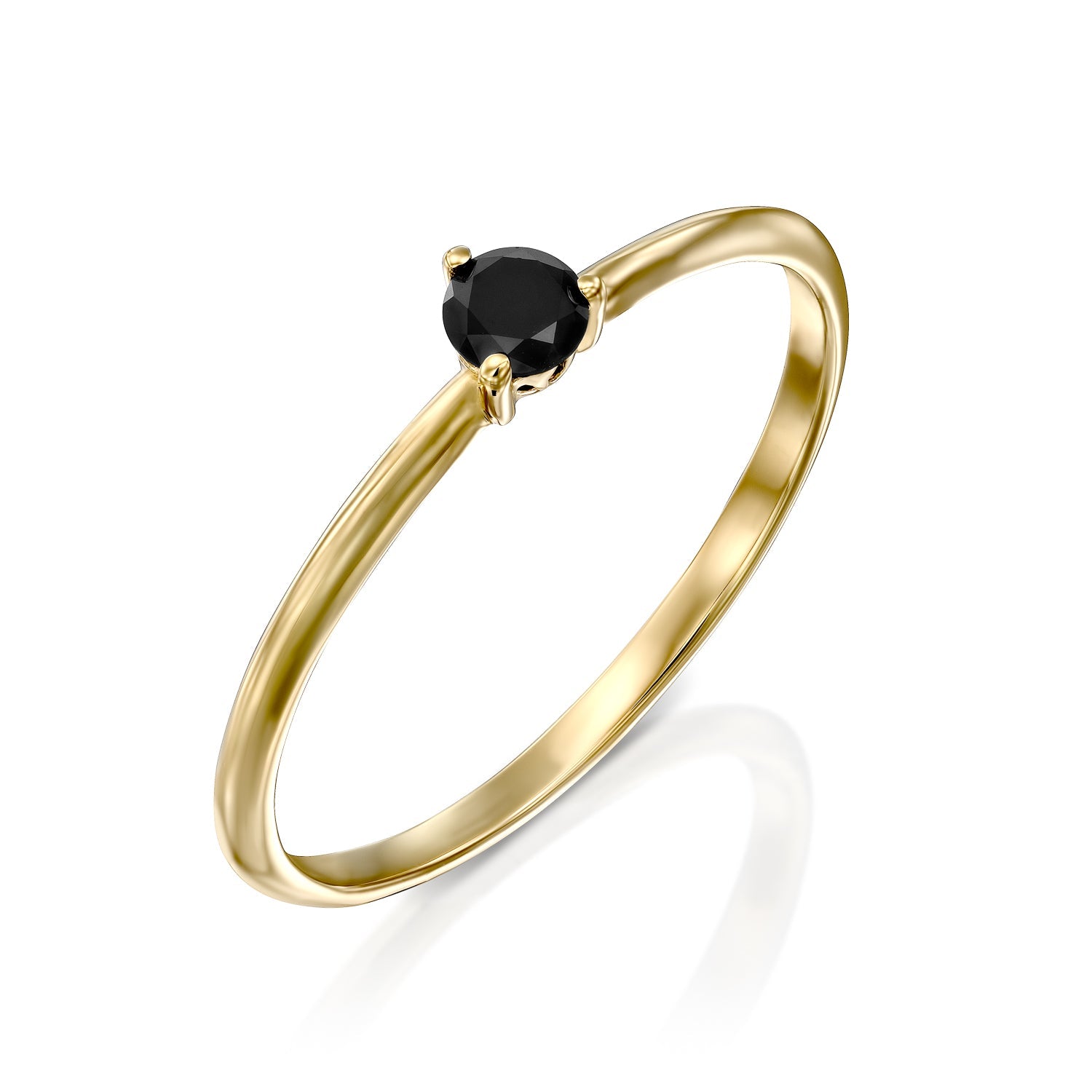 טבעת קאלו יהלום שחור - מידה 8.5