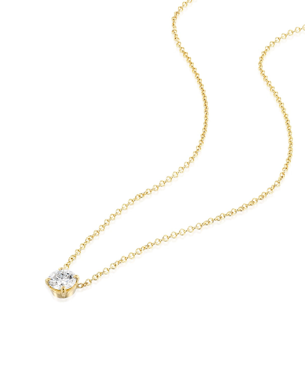 שרשרת אנאבל עם יהלום לבן 5ממ