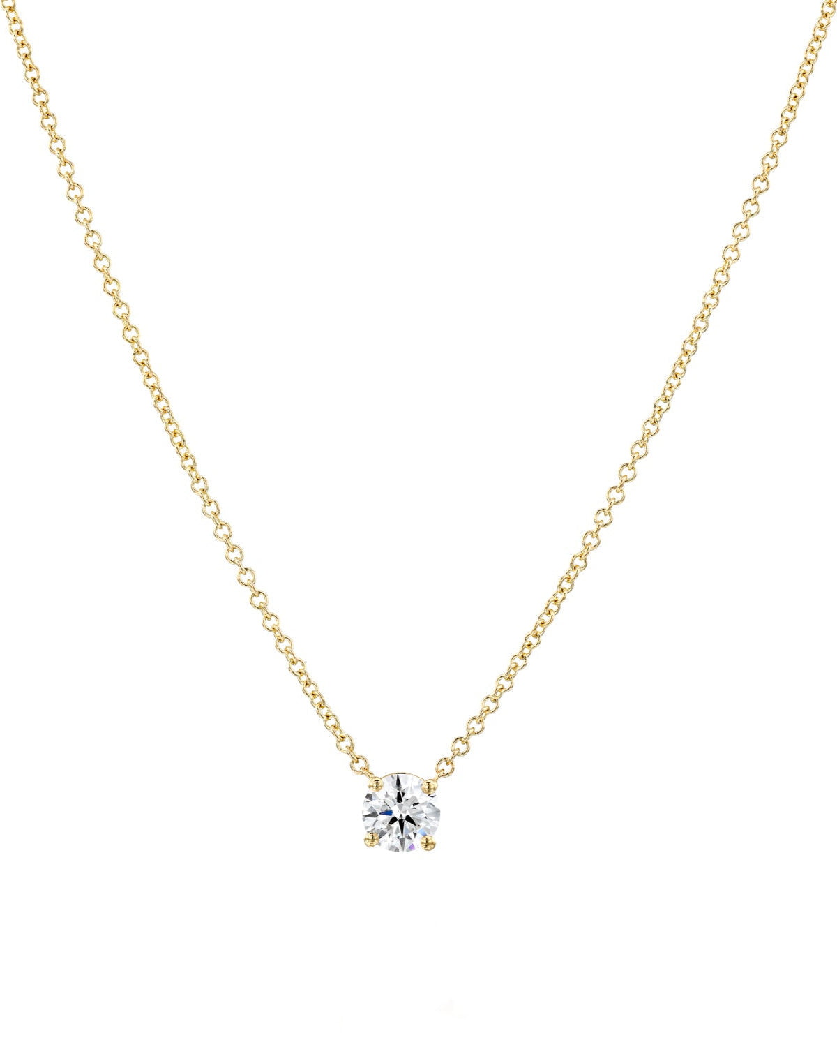 שרשרת אנאבל עם יהלום לבן 5ממ