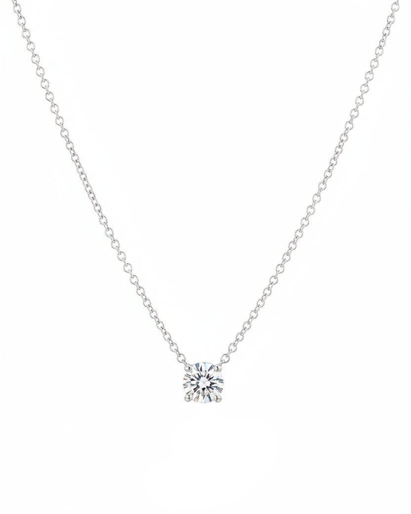 שרשרת אנאבל עם יהלום לבן 5ממ