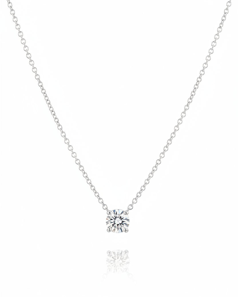 שרשרת אנאבל עם יהלום לבן 5ממ