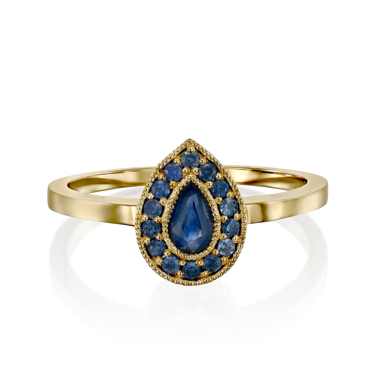 טבעת לונה עם ספירים