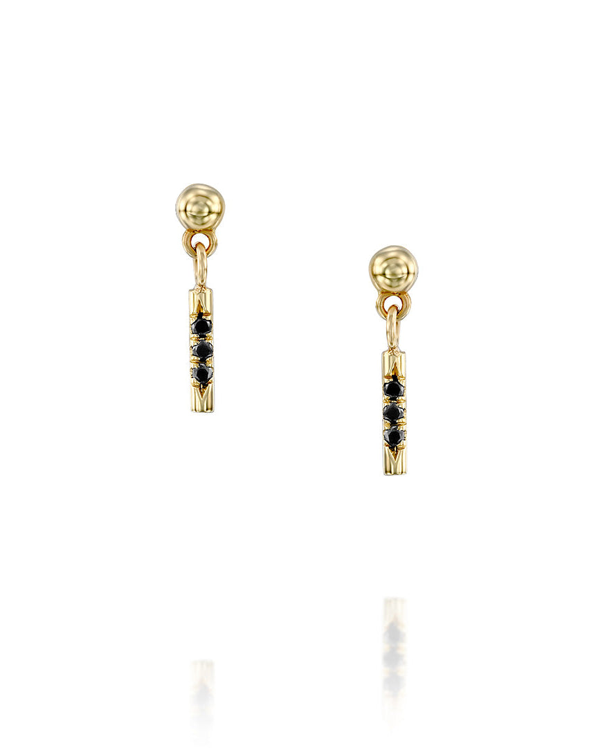 עגיל שאנון יהלומים שחורים