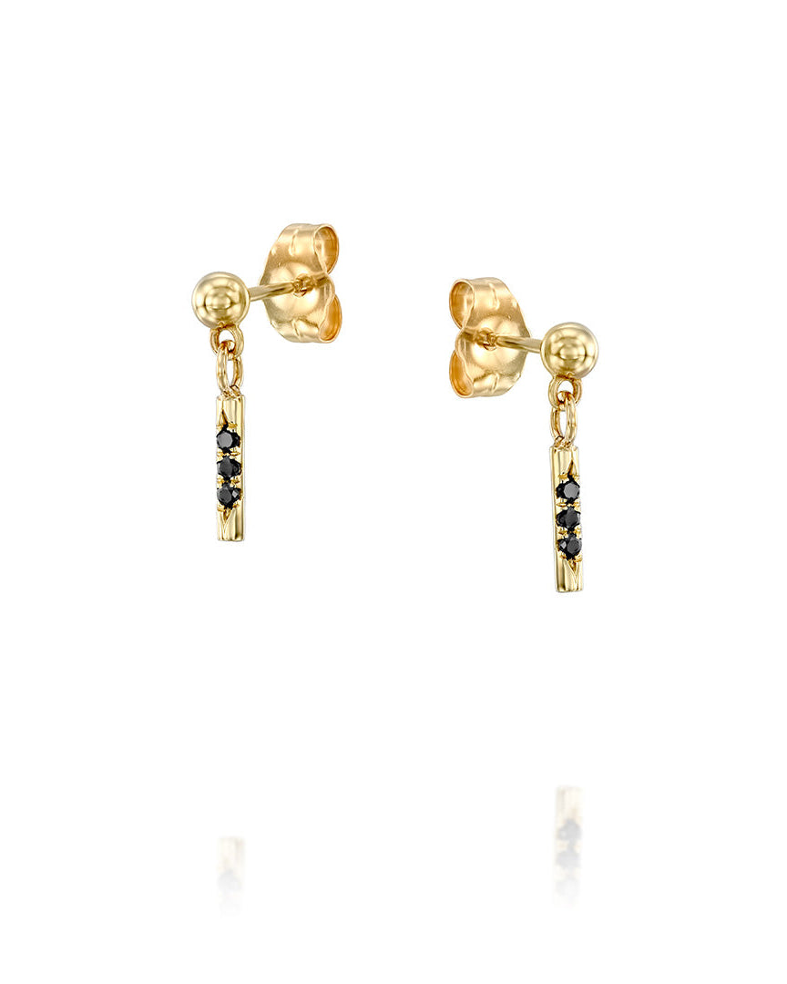 עגיל שאנון יהלומים שחורים