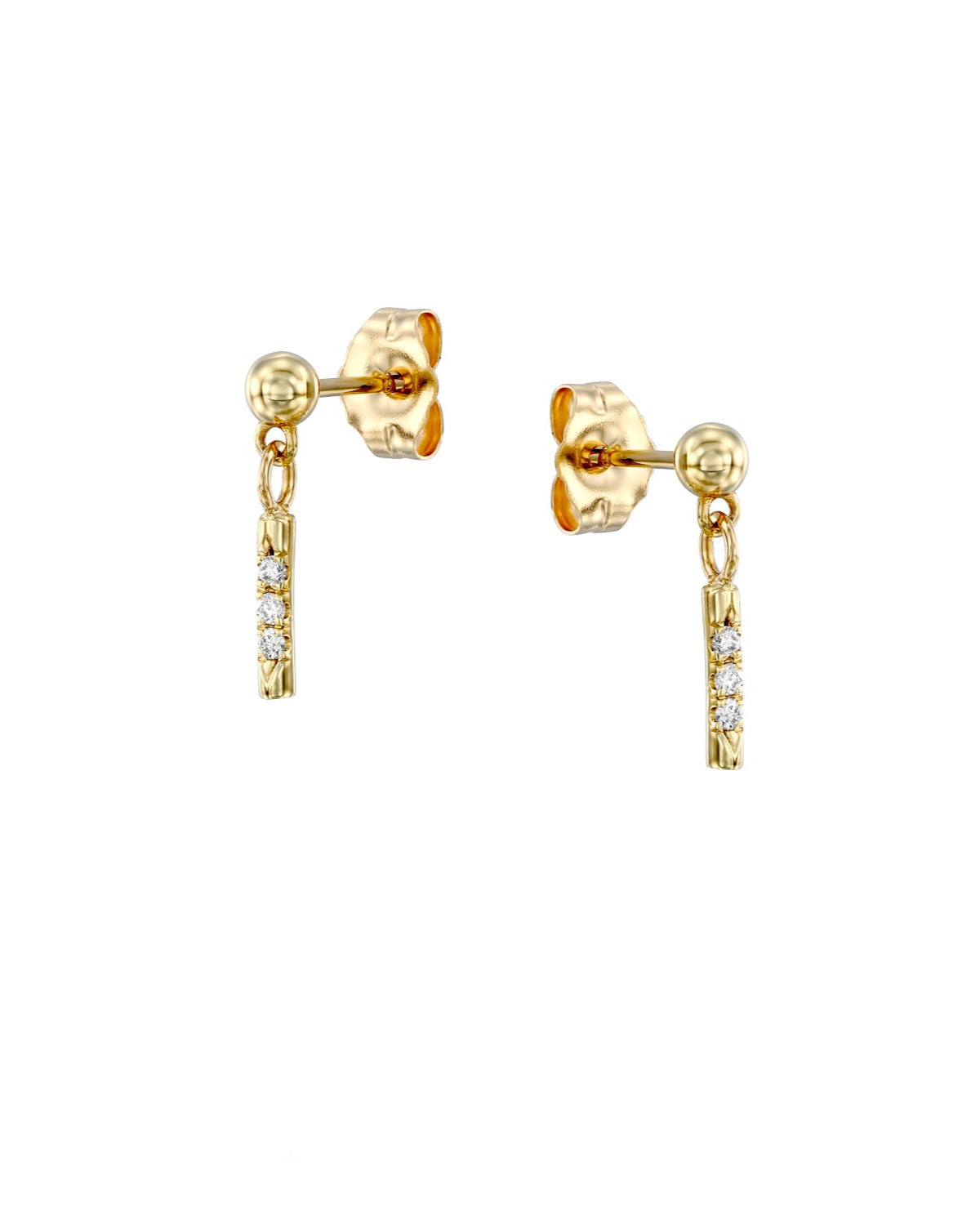 עגיל שאנון יהלומים לבנים