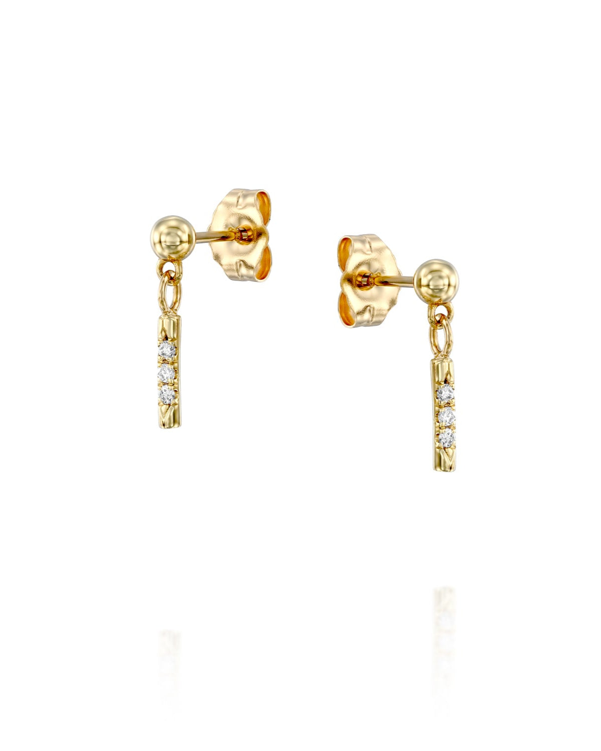 עגיל שאנון יהלומים לבנים