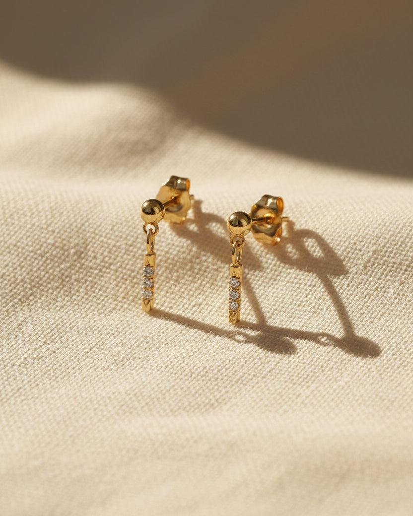 עגיל שאנון יהלומים לבנים