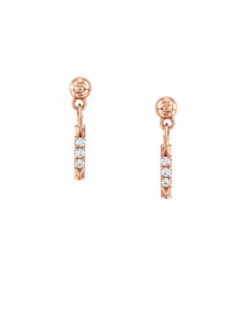 עגיל שאנון יהלומים לבנים