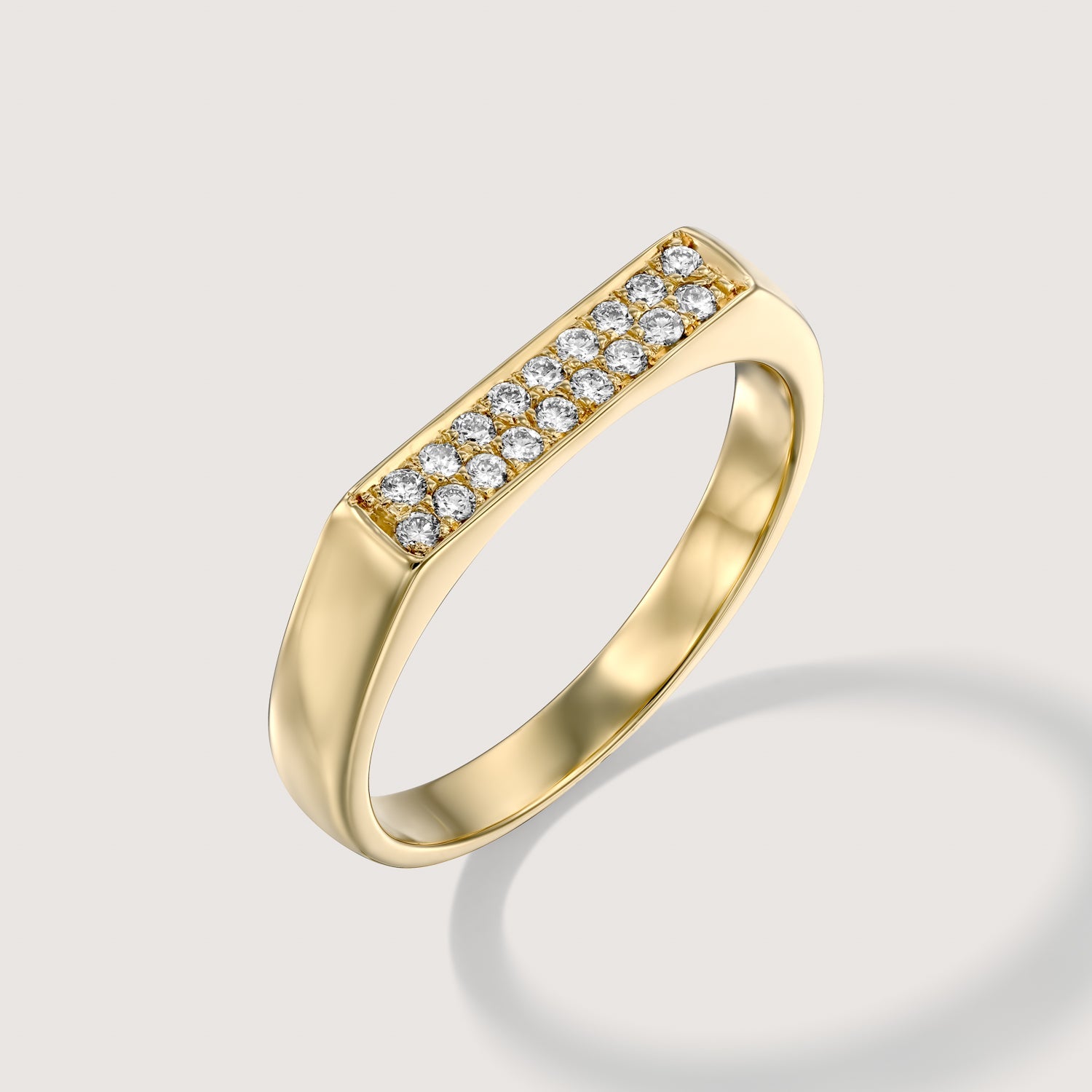 טבעת שרלוט יהלומים לבנים - מידה 9