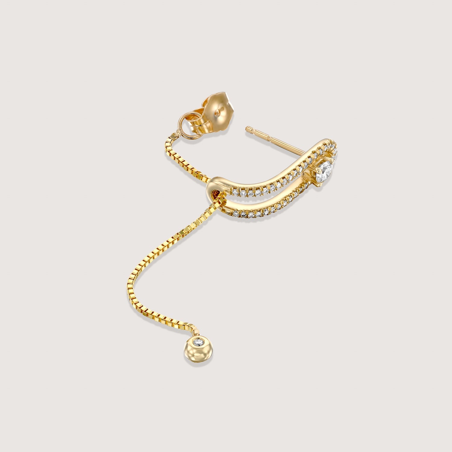 עגיל 11 - יהלומים לבנים