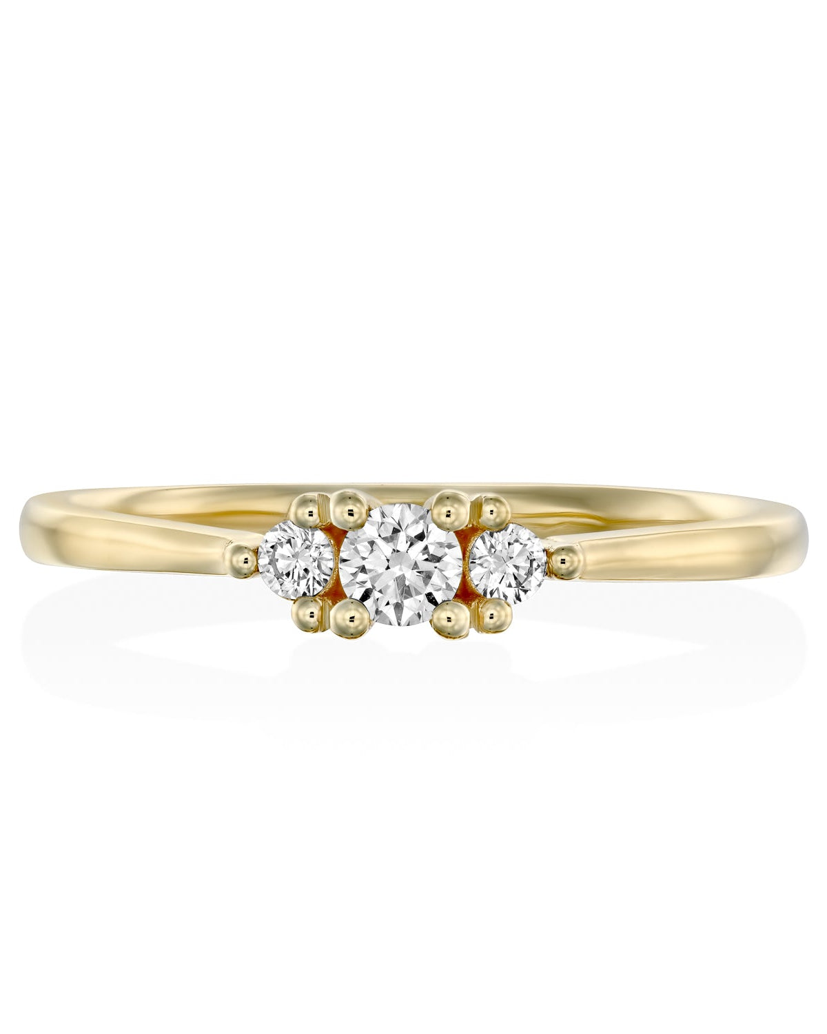 טבעת אודרי יהלומים לבנים 3 מ"מ