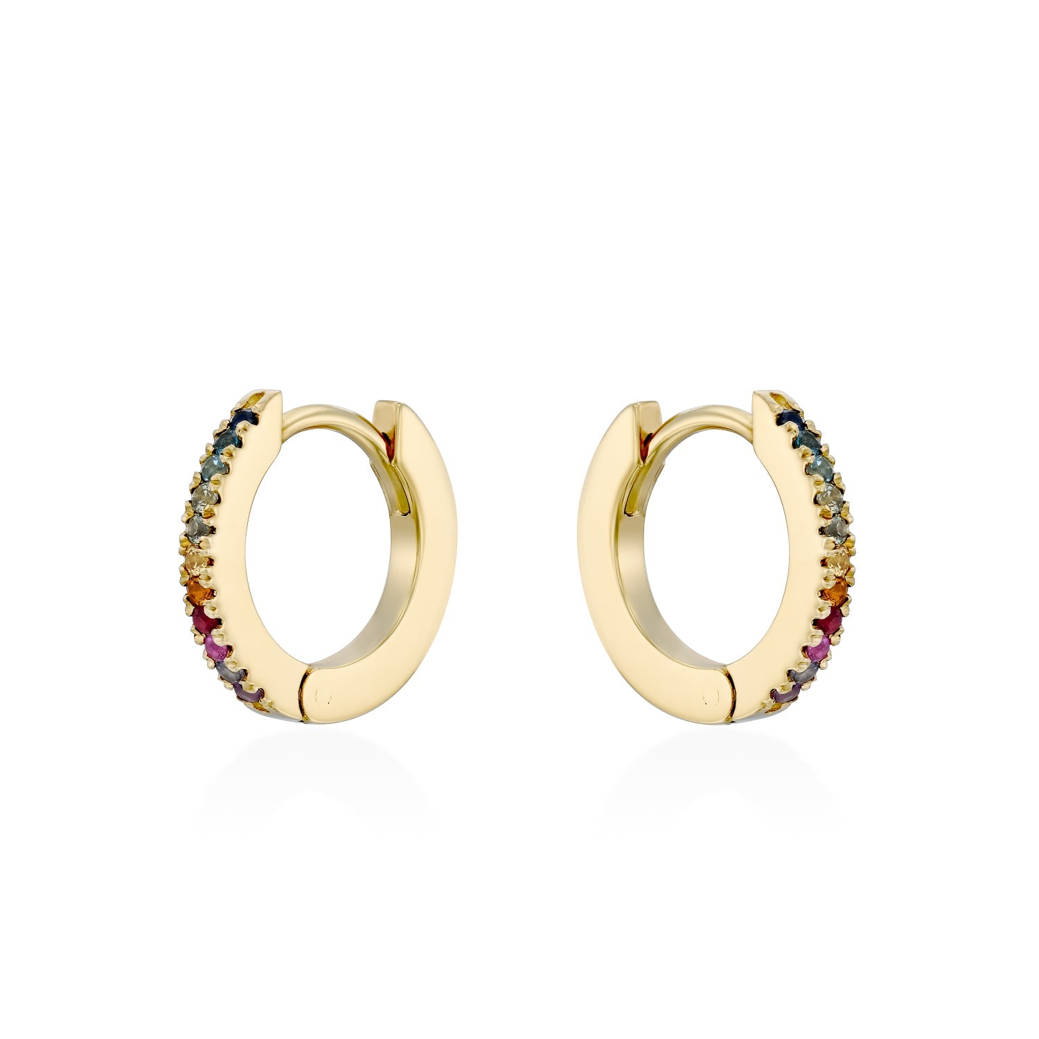 עגיל חישוק קלואי ריינבו בינוני - 12 מ"מ