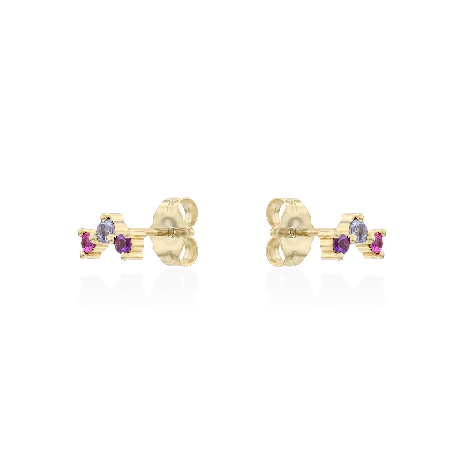 עגיל פרידה ריינבו סגולים