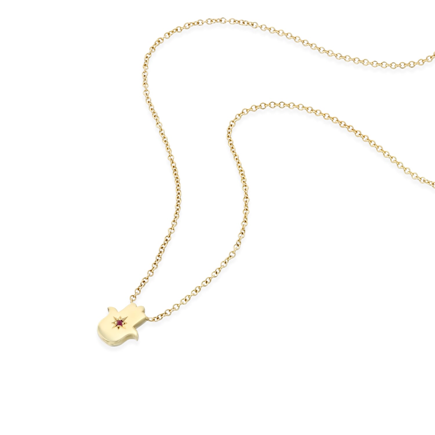 שרשרת חמסה מרחפת רובי