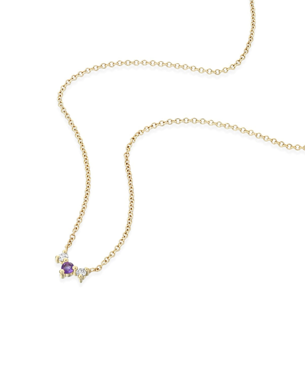 שרשרת פרידה אמטיסט ויהלומים