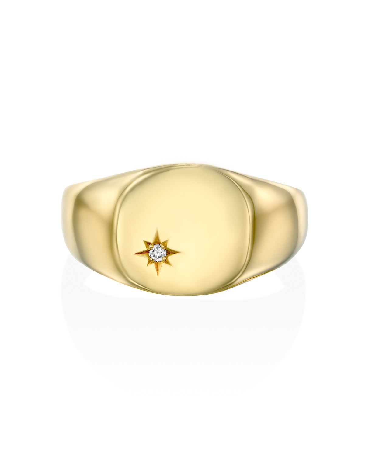 טבעת מריה עם יהלום בשיבוץ כוכב