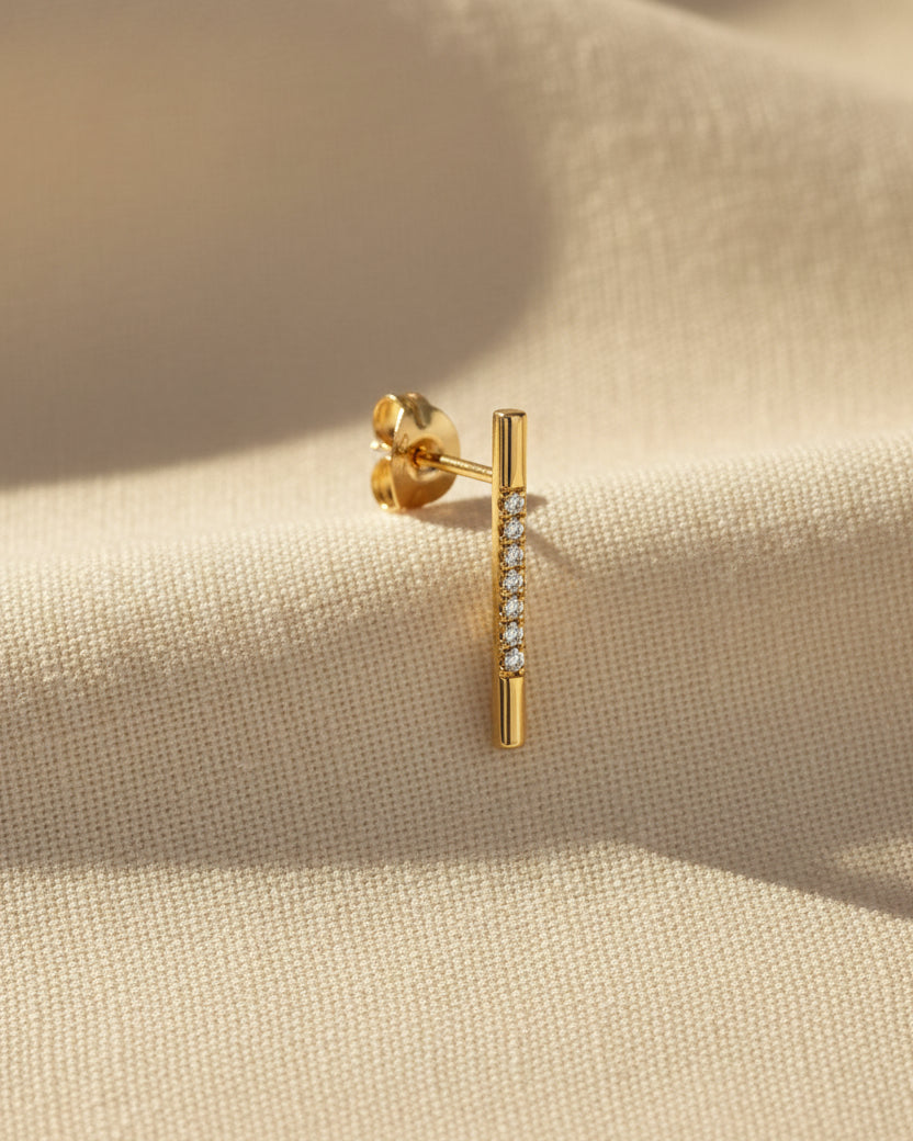 עגיל ואלרי ארוך עם יהלומים