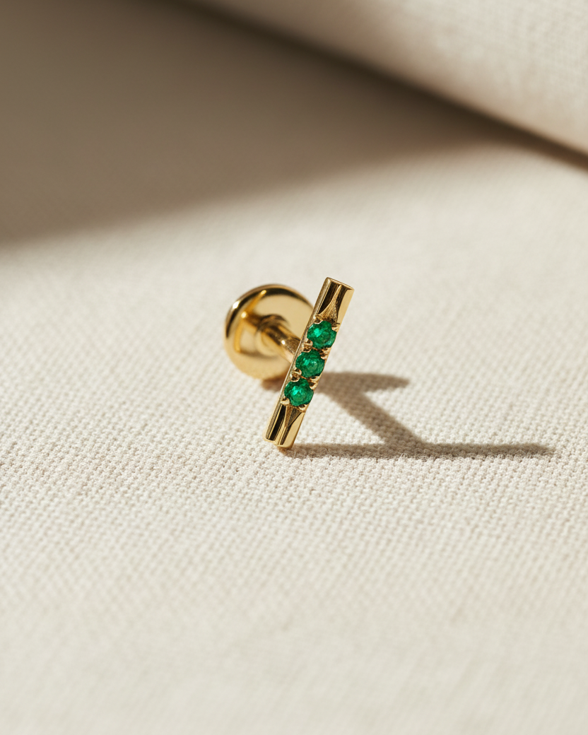 עגיל פירסינג ולרי אמרלד