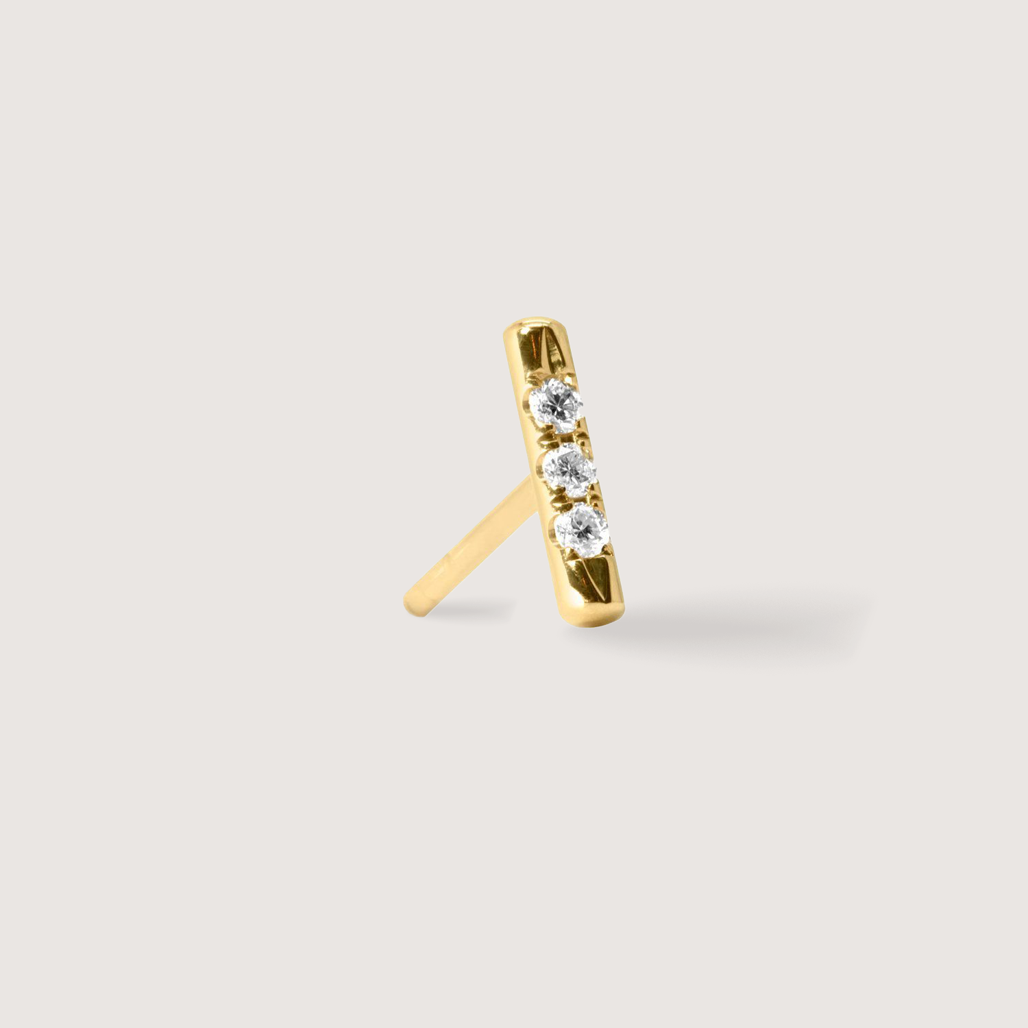 עגיל ואלרי יהלומים לבנים