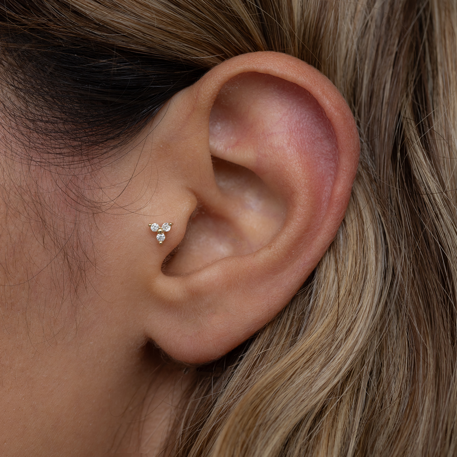 עגיל פירסינג מיני גרייס יהלומים לבנים