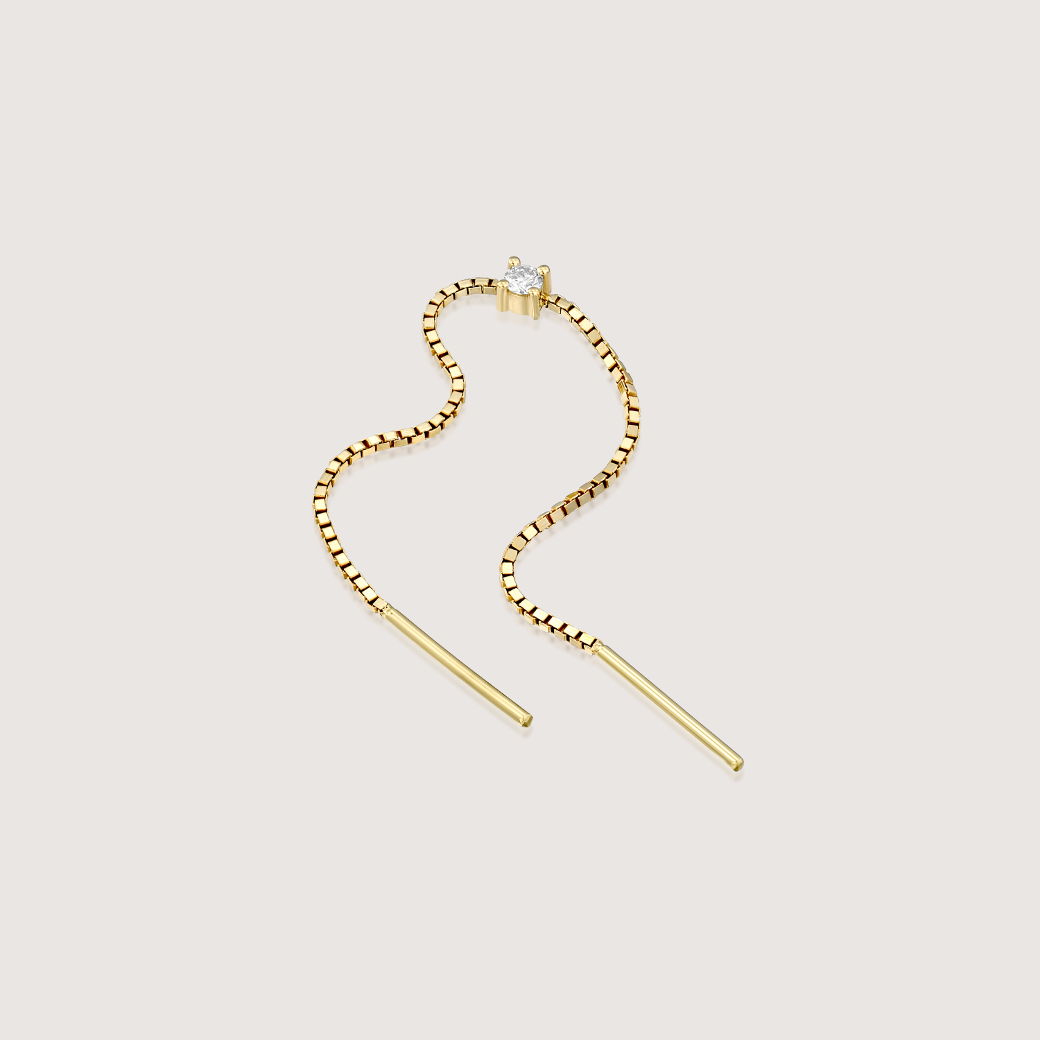 עגיל נינה יהלום לבן