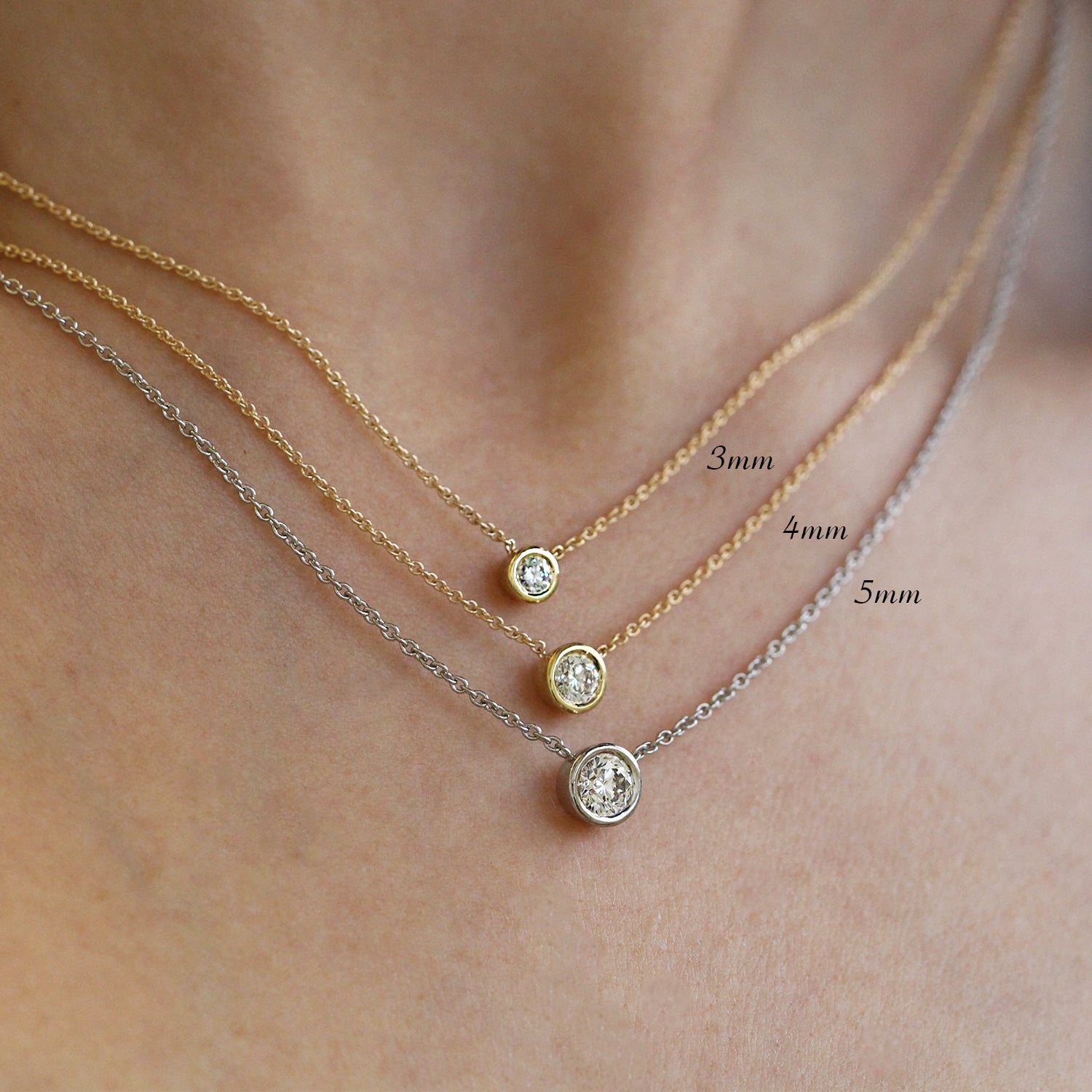 שרשרת מרגריטה עם יהלום לבן