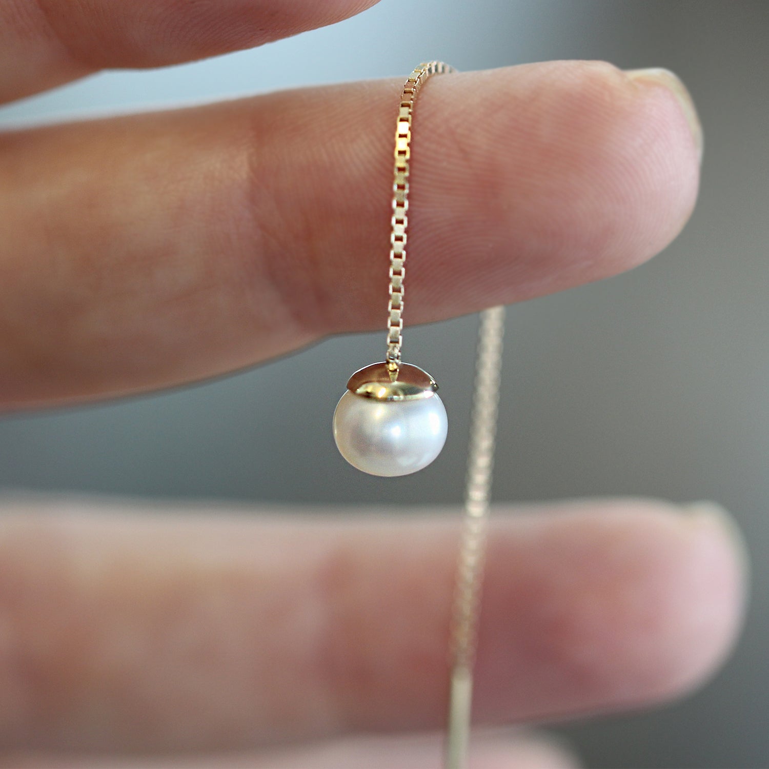 עגיל זהב בלה פנינה