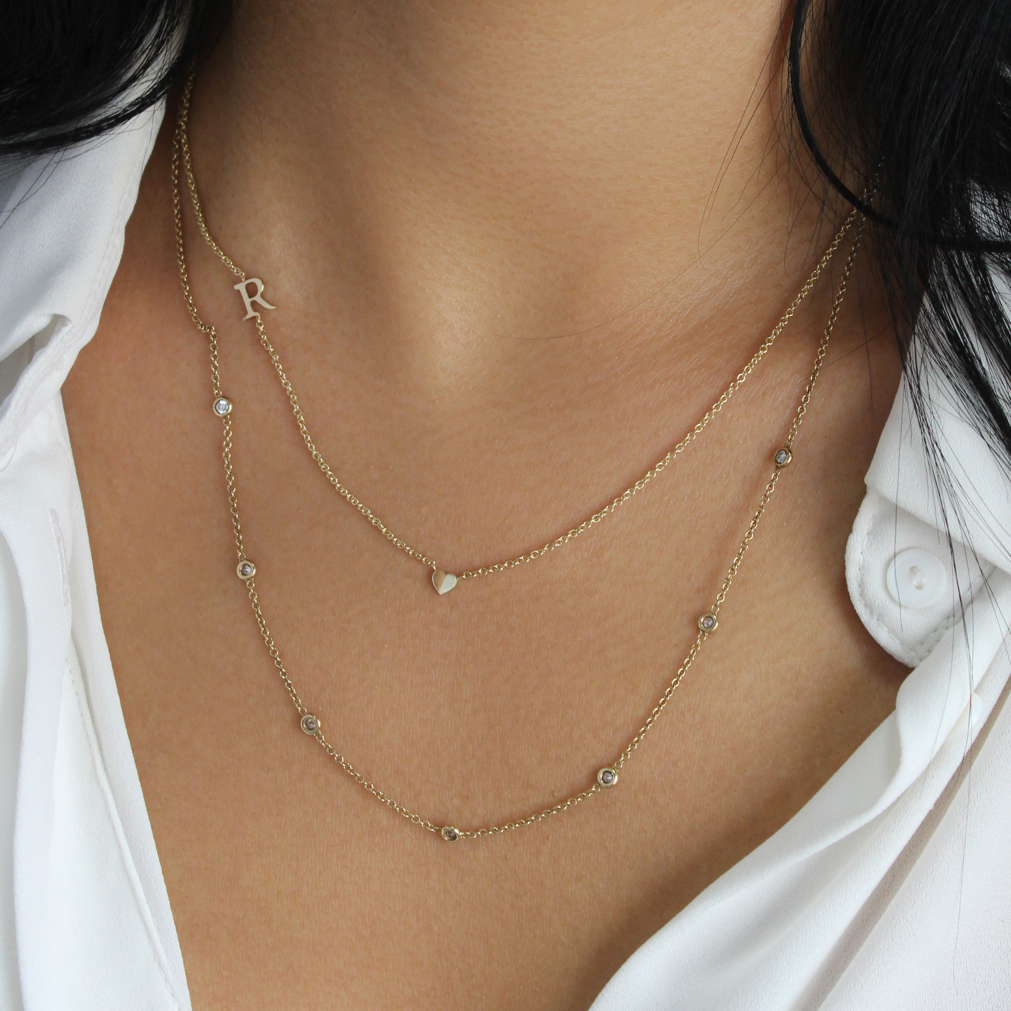 שרשרת זהב אלכס שבעה יהלומים