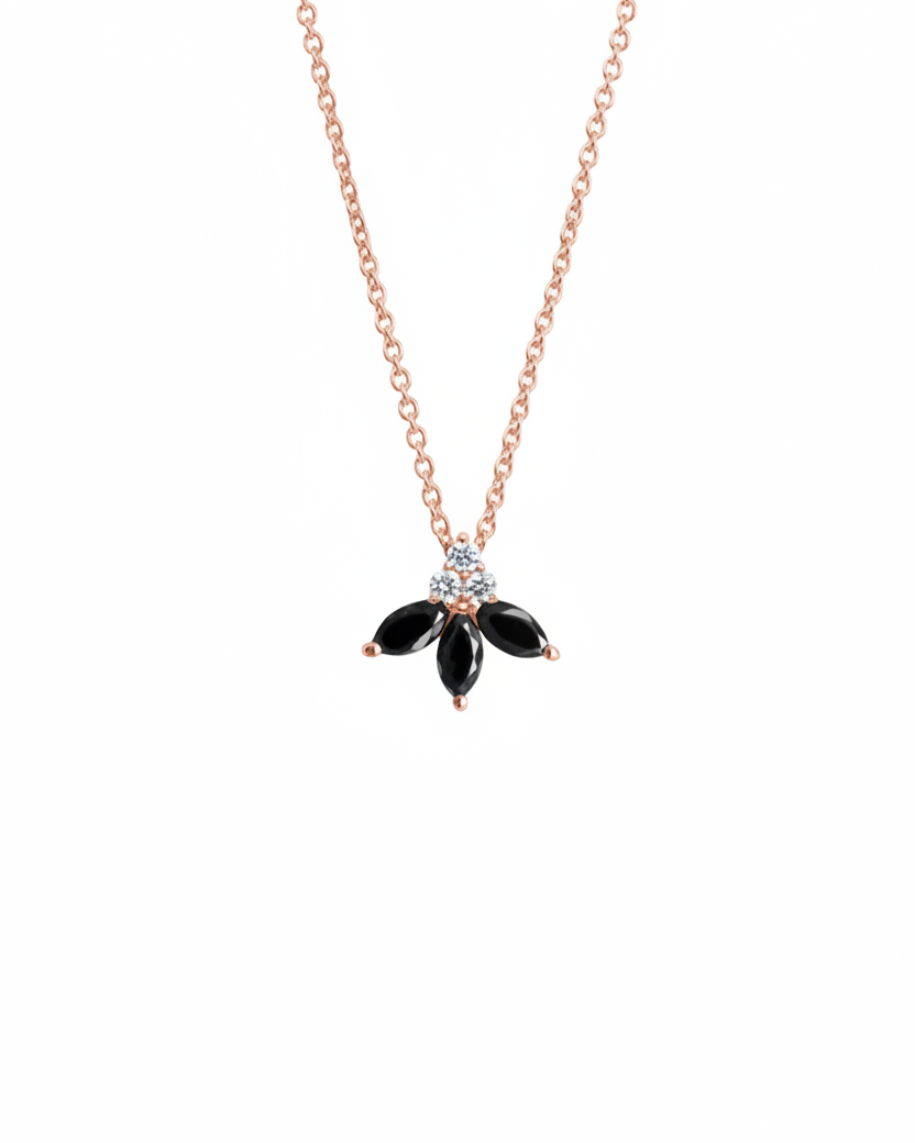 שרשרת ז'אן פואסון יהלומים שחורים ולבנים