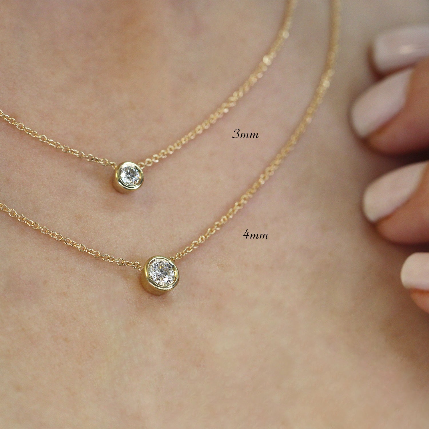 שרשרת מרגריטה עם יהלום לבן