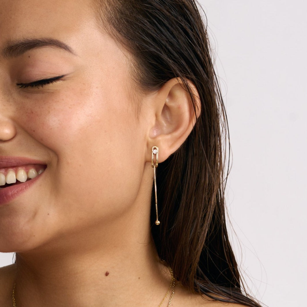 עגיל 12 - יהלום לבן