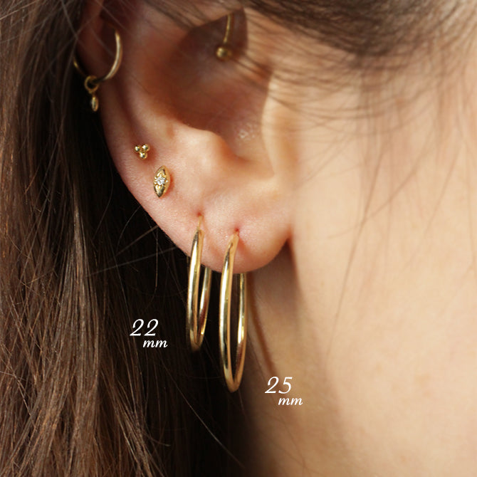 עגיל חישוק זהב - פלקסי